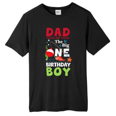 Cute Dad Of The Big One Birthday Fishing 1st First Birthday Gift Tall Fusion ChromaSoft Performance T-Shirt