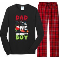 Cute Dad Of The Big One Birthday Fishing 1st First Birthday Gift Long Sleeve Pajama Set