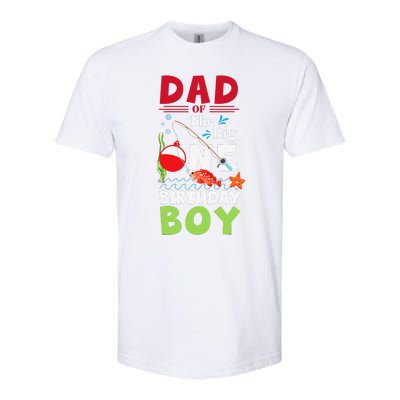 Cute Dad Of The Big One Birthday Fishing 1st First Birthday Gift Softstyle CVC T-Shirt