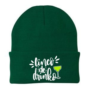 Cinco De O Letters Cute Margarita Cocktail Graphic Gift Knit Cap Winter Beanie