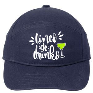 Cinco De O Letters Cute Margarita Cocktail Graphic Gift 7-Panel Snapback Hat