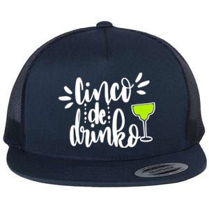 Cinco De O Letters Cute Margarita Cocktail Graphic Gift Flat Bill Trucker Hat