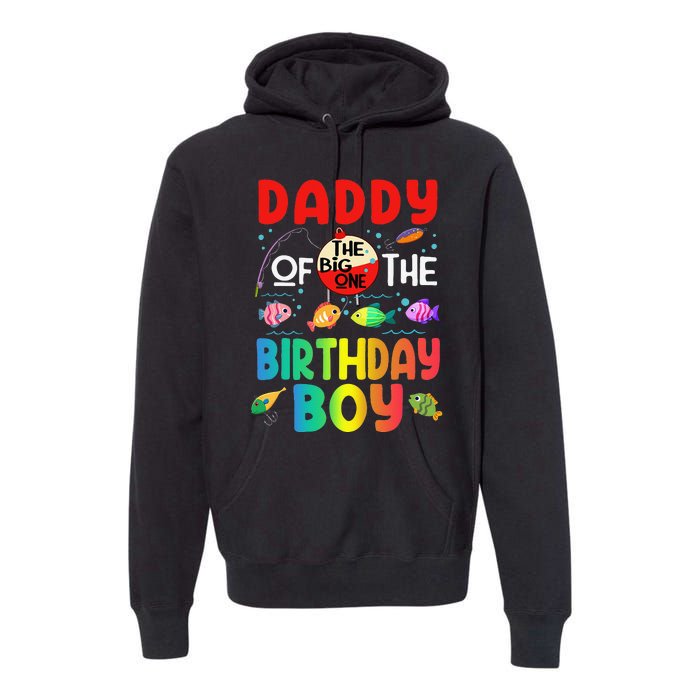 Cute Daddy Of The Birthday Ofishally One Birthday Outfit Premium Hoodie