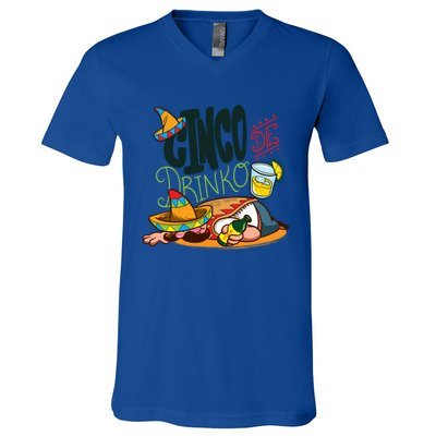 Cinco De O Mexican Cactus Guitar Cinco De Mayo Gift V-Neck T-Shirt