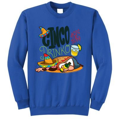 Cinco De O Mexican Cactus Guitar Cinco De Mayo Gift Tall Sweatshirt