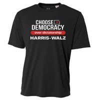 Choose Democracy Over Dictatorship Harris Walz Cooling Performance Crew T-Shirt