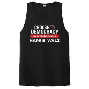 Choose Democracy Over Dictatorship Harris Walz PosiCharge Competitor Tank