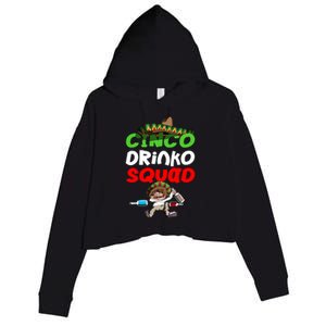 Cinco De O Mexican Sombrero Alcohol Mexico Great Gift Crop Fleece Hoodie