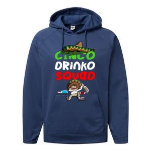 Cinco De O Mexican Sombrero Alcohol Mexico Great Gift Performance Fleece Hoodie