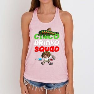 Cinco De O Mexican Sombrero Alcohol Mexico Great Gift Women's Knotted Racerback Tank