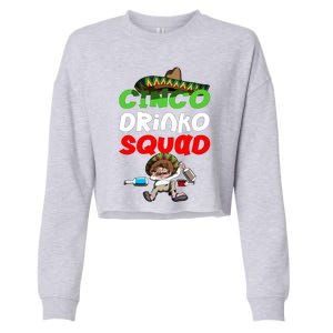 Cinco De O Mexican Sombrero Alcohol Mexico Great Gift Cropped Pullover Crew