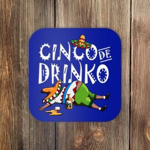 Cinco De O Mexican Sombrero Mustache Mexico Gift Coaster