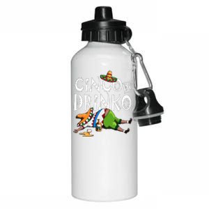 Cinco De O Mexican Sombrero Mustache Mexico Gift Aluminum Water Bottle