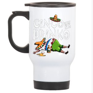 Cinco De O Mexican Sombrero Mustache Mexico Gift Stainless Steel Travel Mug