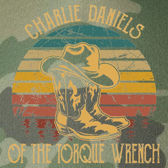 Charlie Daniels Of The Torque Wrench Sunset Boots Hats Legacy Tie Dye Trucker Hat
