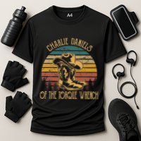 Charlie Daniels Of The Torque Wrench Sunset Boots Hats Performance Shirt