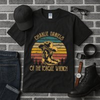 Charlie Daniels Of The Torque Wrench Sunset Boots Hats Tall T-Shirt