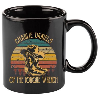 Charlie Daniels Of The Torque Wrench Sunset Boots Hats 11oz C Handle Ceramic Mug