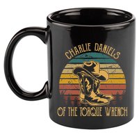 Charlie Daniels Of The Torque Wrench Sunset Boots Hats 11oz C Handle Ceramic Mug