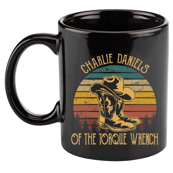 Charlie Daniels Of The Torque Wrench Sunset Boots Hats 11oz C Handle Ceramic Mug