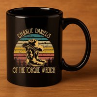 Charlie Daniels Of The Torque Wrench Sunset Boots Hats 11oz C Handle Ceramic Mug