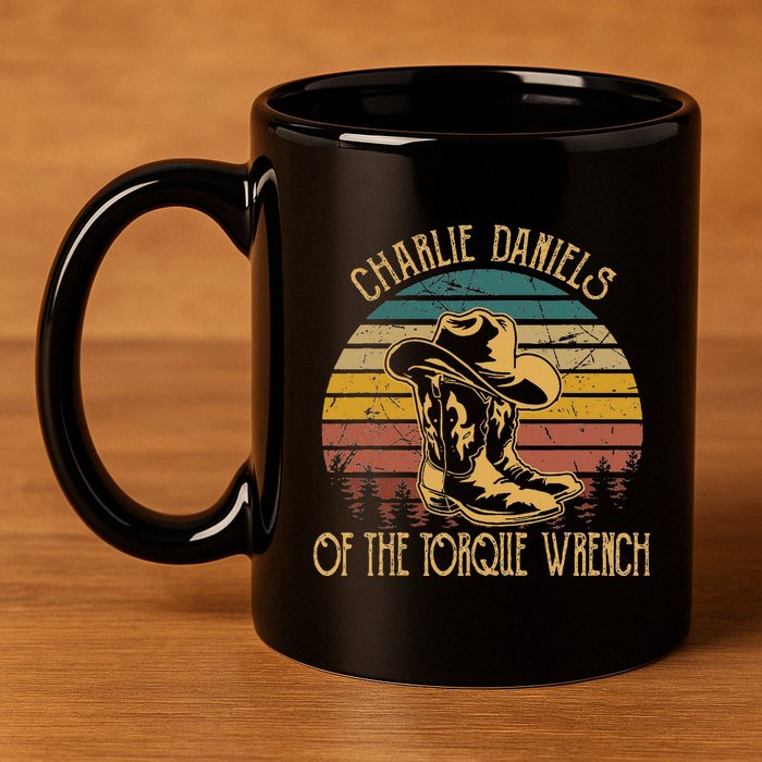Charlie Daniels Of The Torque Wrench Sunset Boots Hats 11oz C Handle Ceramic Mug