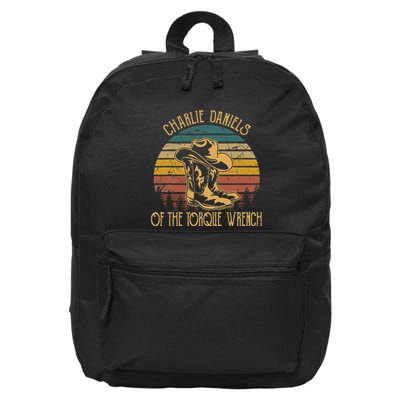 Charlie Daniels Of The Torque Wrench Sunset Boots Hats 16 in Basic Backpack