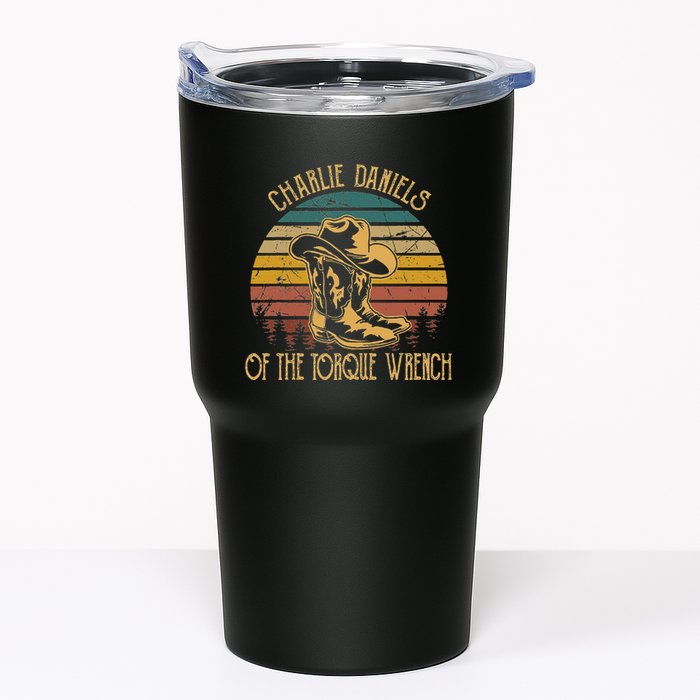 Charlie Daniels Of The Torque Wrench Sunset Boots Hats Tumbler