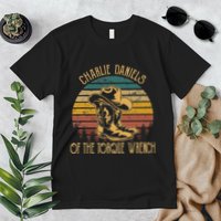 Charlie Daniels Of The Torque Wrench Sunset Boots Hats Premium T-Shirt