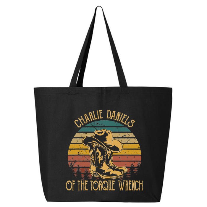 Charlie Daniels Of The Torque Wrench Sunset Boots Hats 25L Jumbo Tote