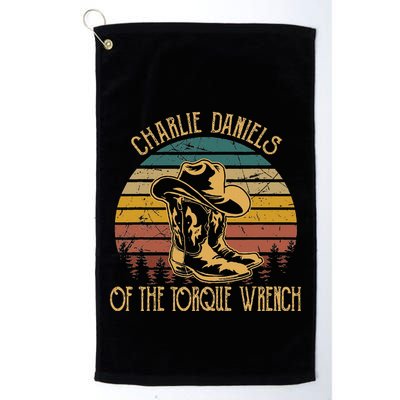 Charlie Daniels Of The Torque Wrench Sunset Boots Hats Golf Towel