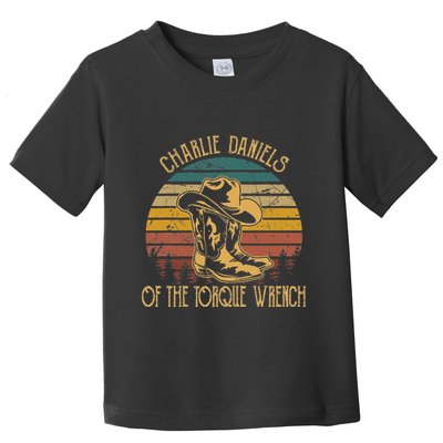 Charlie Daniels Of The Torque Wrench Sunset Boots Hats Toddler T-Shirt