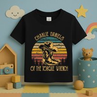 Charlie Daniels Of The Torque Wrench Sunset Boots Hats Toddler T-Shirt