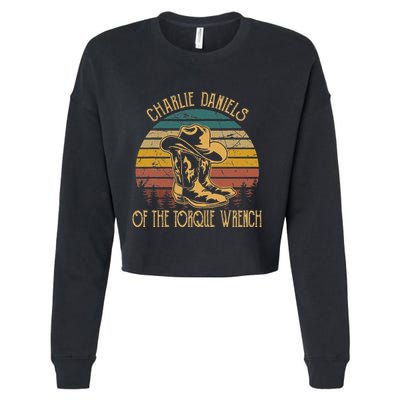 Charlie Daniels Of The Torque Wrench Sunset Boots Hats Cropped Pullover Crew
