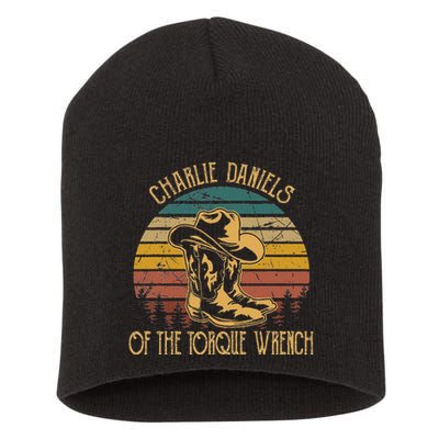 Charlie Daniels Of The Torque Wrench Sunset Boots Hats Short Acrylic Beanie