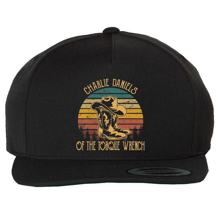 Charlie Daniels Of The Torque Wrench Sunset Boots Hats Wool Snapback Cap