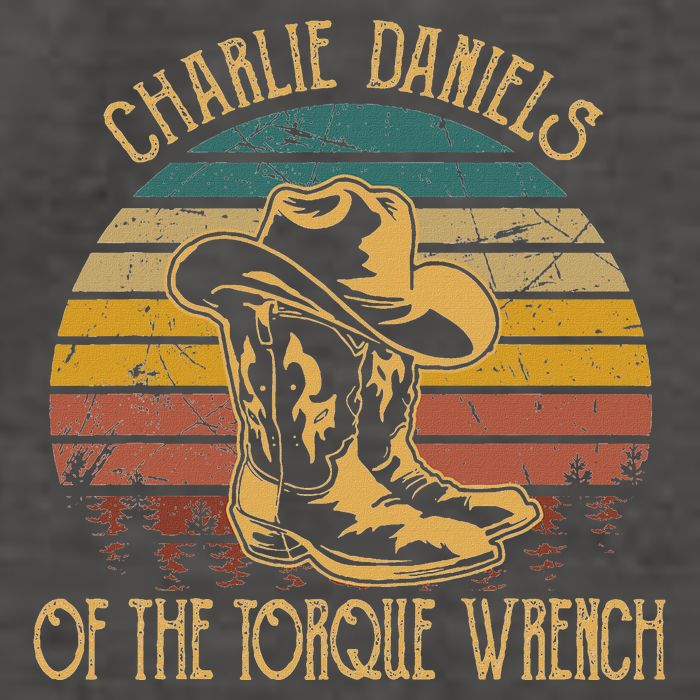 Charlie Daniels Of The Torque Wrench Sunset Boots Hats Vector Backpack