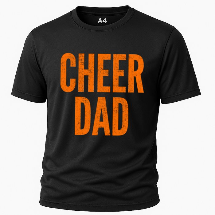 Cheer Dad Orange And Black Cheerleading Matching Parents Gift Cooling Performance Crew T-Shirt