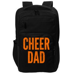 Cheer Dad Orange And Black Cheerleading Matching Parents Gift Impact Tech Backpack