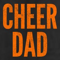 Cheer Dad Orange And Black Cheerleading Matching Parents Gift Adult Drive Performance Visor