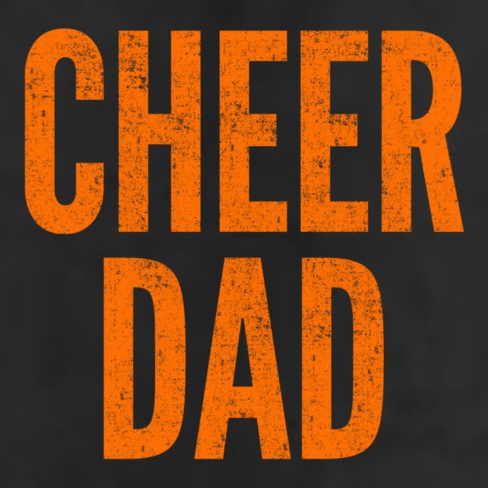 Cheer Dad Orange And Black Cheerleading Matching Parents Gift Adult Drive Performance Visor