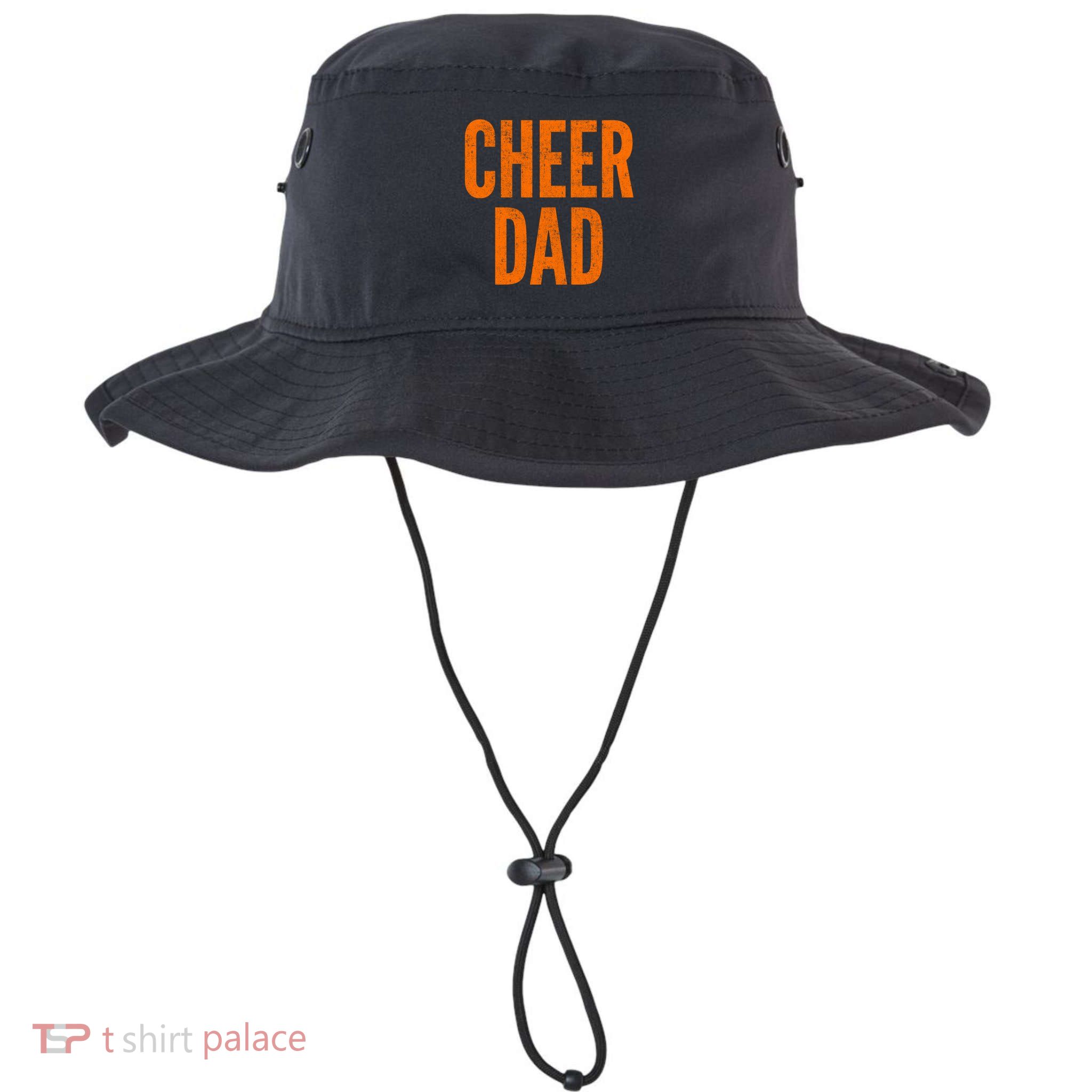 Cheer Dad Orange And Black Cheerleading Matching Parents Gift Bucket Hat