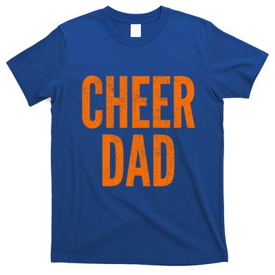 Cheer Dad Orange And Black Cheerleading Matching Parents Gift T-Shirt