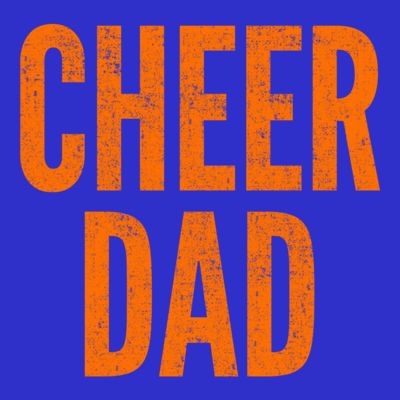 Cheer Dad Orange And Black Cheerleading Matching Parents Gift T-Shirt