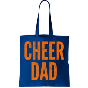 Cheer Dad Orange And Black Cheerleading Matching Parents Gift Tote Bag