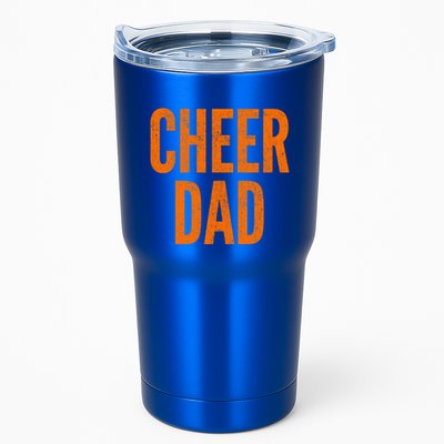 Cheer Dad Orange And Black Cheerleading Matching Parents Gift Tumbler
