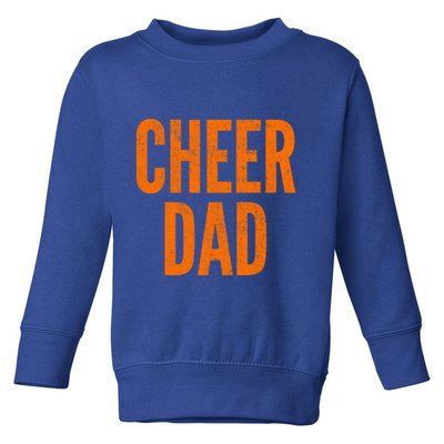 Cheer Dad Orange And Black Cheerleading Matching Parents Gift Toddler Sweatshirt