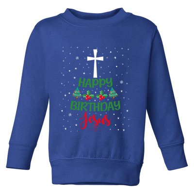Christmas Day Outfit Happy Birthday Jesus Holiday Funny Gift Toddler Sweatshirt