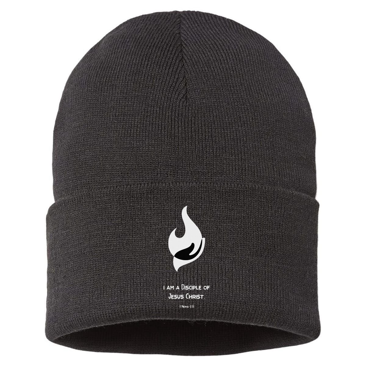 Christian Disciple Of Jesus Christ Gospel Lds Yw Ym Theme Sustainable Knit Beanie