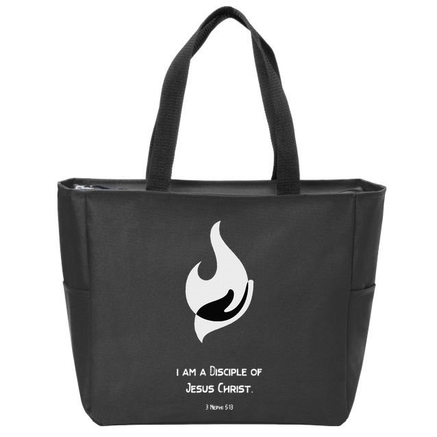 Christian Disciple Of Jesus Christ Gospel Lds Yw Ym Theme Zip Tote Bag